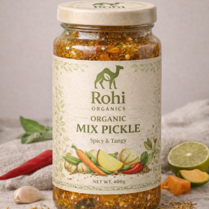 rohi organics mix pickle – spicy & tangy