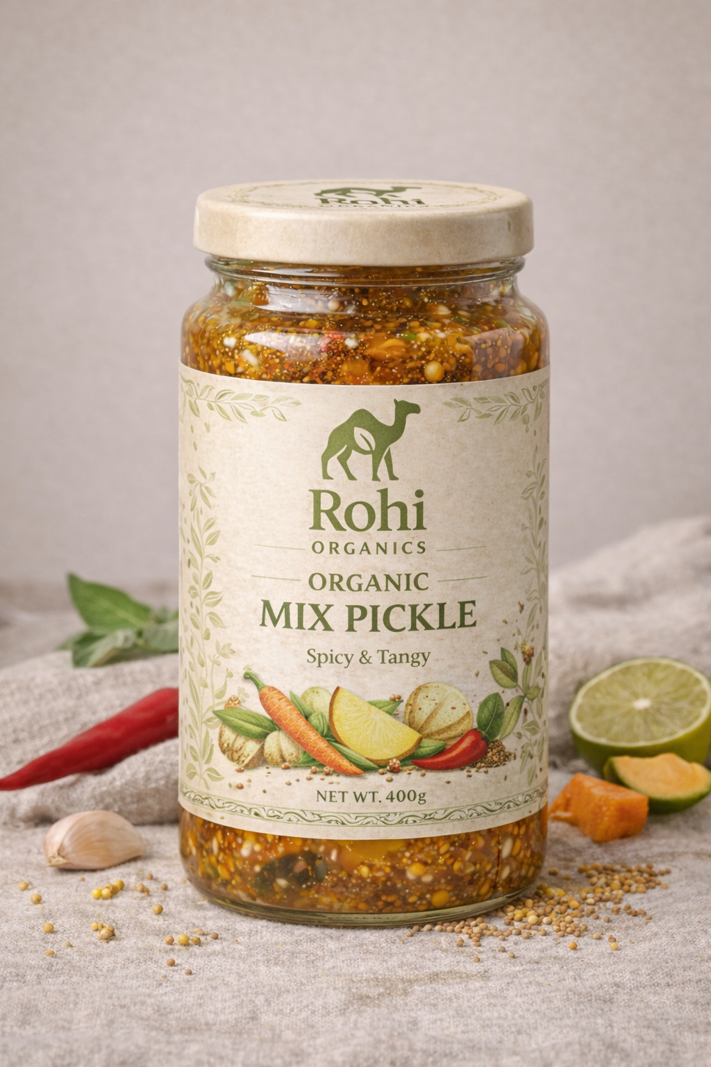 rohi organics mix pickle – spicy & tangy rohi organics mix pickle – spicy & tangy